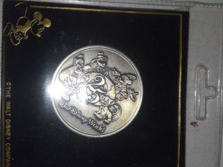 Walt Disney World 25th Anniversary 1971 - 1996 Antique Pewter Coin Medallion Medal