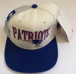 Rare Vintage 90s England Patriots Nfl Logo Athletic Proline Snapback Hat Cap