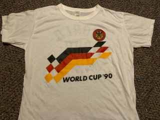 West Germany 1990 World Cup Champions Rare Vintage T - Shirt Adult X - Large 50/50