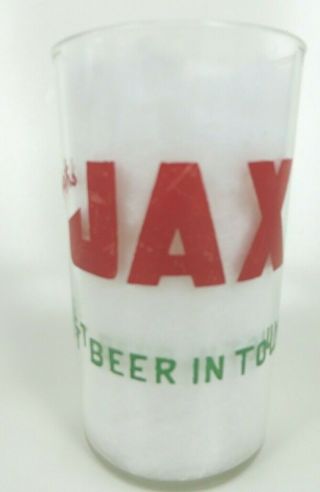 4 " Drink Jax Beer 2 Color Acl Shell Bar Glass Antique Jackson Brewing Louisianna