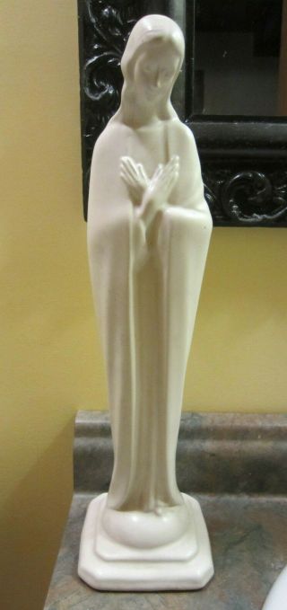 15 " Tall Antique Vintage Madonna Virgin Mary Statue Figurine Signed Usa