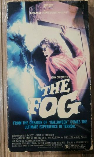 The Fog 1987 Horror Rare Vhs Embassy Home Entertainment John Carpenter Ghosts