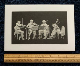 Rare " Rehearsal " Orig.  1st Prtg.  1976 Mini - Print Reinhard ©luna Art Mounted