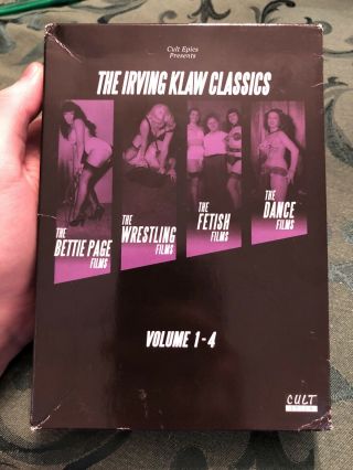 Irving Klaw Classics Box Set Vol 1 - 4 Dvd Rare Oop Bettie Page Cult Epics