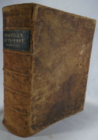 Noah Webster American Dictionary Of The English Language Rare 1854 Full Leather