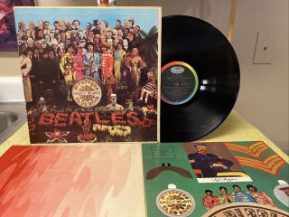 The Beatles Sgt.  Pepper Lp Orig.  1967 Rare Mono Album Org.  Inner Sleeve & Insert
