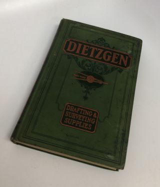 Antique Hardcover Book " Dietzgen " Drafting & Surveying Supplies & Price List