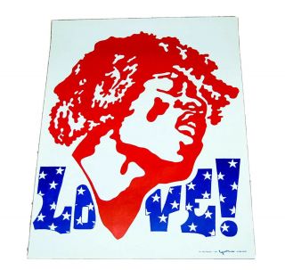 Rare Vintage Jimi Hendrix Love 1971 Poster Insanity Chicago