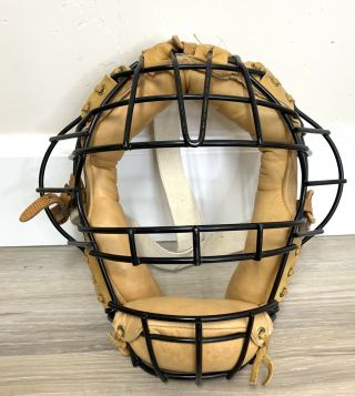 Antique Vtg Early Spiderman Style Baseball Catchers Mask 60 - 4184 Rare