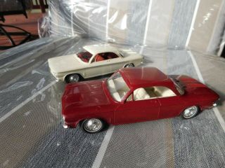 Vintage Rare 1963 Chevrolet Corvair Gm Dealer Promo Car Red Plus White