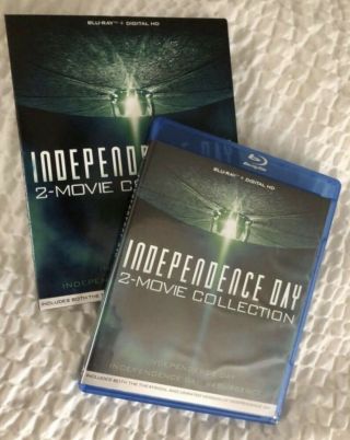 Independence Day: 2 - Movie Blu - Ray 2 - Disc Set,  Slipcover Rare Wil Smith