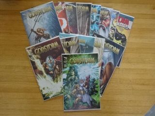 Rare Complete Set Of Godstorm Comic Books Variants Zenescope