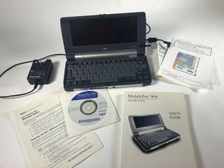 Nec Mobilepro 900 Rare Handheld Pc W/ Standard Battery,  Charger,  Stylus,  Papers