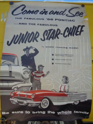 Rare 1956 Pontiac Junior Star - Chief.  Vintage Advertising 1/3 Scale Car
