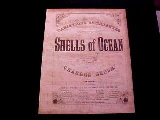Confederate Imprint Sheet Music Shells Of Ocean Printed In Macon,  Georgia Rare