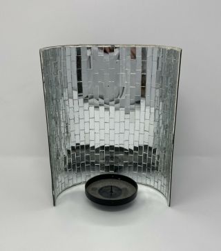 Mosaic Mirrored Reflective Candle Holder Wall Sconce Decorative Home Decor