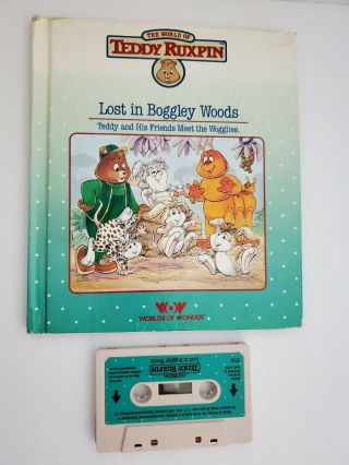 Vintage Teddy Ruxpin Lost In Boggley Woods Book And Tape Read Along 1985 Wow