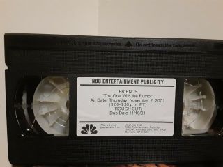 FRIENDS NBC VHS VERY RARE ROUGH CUT THANKSGIVING episode NBC PROMO Publicity 2