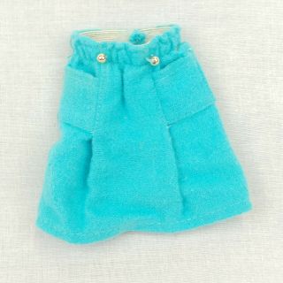 Vintage Tammy Doll Turquoise Blue Skirt Gold Bead Accents