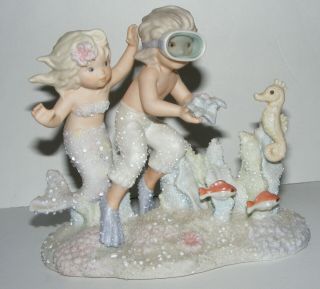 Enesco Coral Kingdom Mermaid Figurine Rare Treasured Friends