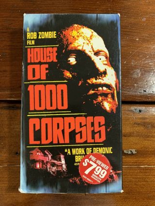 House Of 1000 Corpses Vhs Lions Gate Horror Rob Zombie Gore Sov Cult Rare Oop