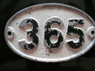 Reclaimed Cast Metal Alloy Oval Number,  House,  Gate,  Workshop 365