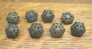 Victorian Eastlake Style Brass Buttons Set Of 8