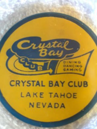 Casino Advertising Ashtray Crystal Bay Club Lake Tahoe Nevada Rare