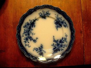 Wonderful Antique Henry Alcock " Touraine " Flow Blue 8 3/4 " Luncheon Plate