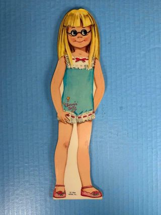 Vintage 1964 Mattel Talking Charmin Chatty Cathy Doll Cardboard Cutout 12 "