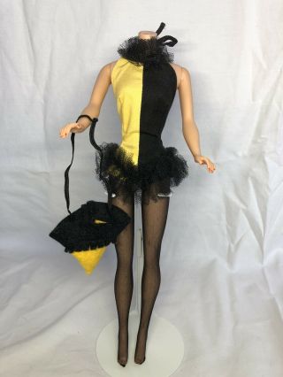 Vintage 1963 - 1964 Barbie Outfit 944 Black And Yellow Masquerade