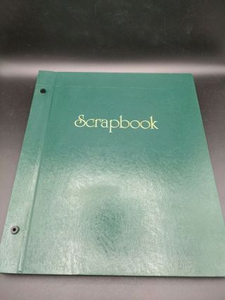 Vintage Green Scrapbook 12 " X14 " Album Thompson Products 50 Pgs Front Back
