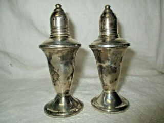 Antique Vintage Duchin Creation Weighted Sterling Silver Salt Pepper Shakers 2