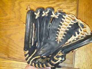 Rare Rawlings Pro Preferred 12.  75 " Black Baseball Glove Pro601kb Lht Trap - Eze