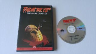 Friday The 13th - Part 4: The Final Chapter Dvd Widescreen Rare