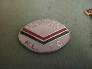 Rare Old Keighley Rugby League Football Club (2) Enamel Brooch Pin Badge