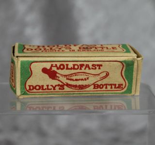 Antique Holdfast Dolly ' s Baby Bottle England Glass Doll in Orig Box 2