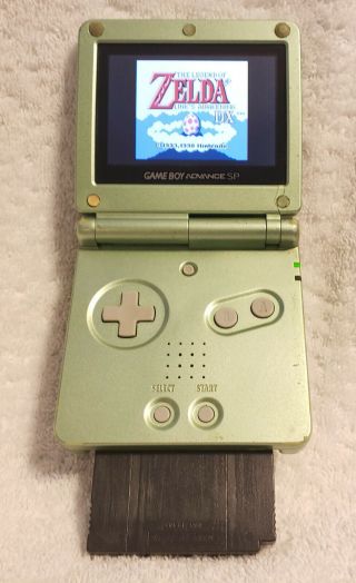 Rare Backlit Nintendo Game Boy Advance Sp Ags - 101 Pearl Green