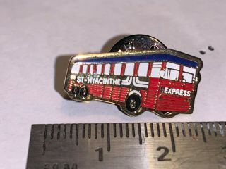 Vintage St - Hyacinthe Express Bus Autobus Quebec Canada Hat Pin Rare