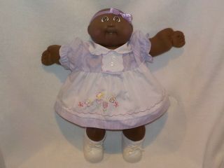 16 " Black Bald Cabbage Patch Baby Doll Dressed Cute