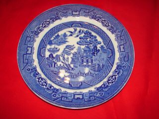 1 Antique Blue Willow Dinner Plate Allerton 