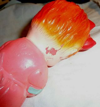 Vintage Celluloid Toddler Girl w Bow Drying Plate Doll Made in Occupied Japan 3