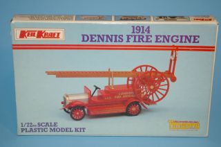 1:72 1914 Dennis Fire Engine 1:72 1:76 00 Scale Plastic Model Kit By Keil Kraft