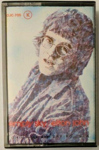 Empty Sky By Elton John (cassette,  Djm) - [spain Import] Rare