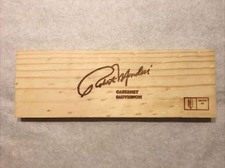 1 Rare Wine Wood Panel Robert Mondavi Cabernet Vintage Crate Box Side 9/20 789