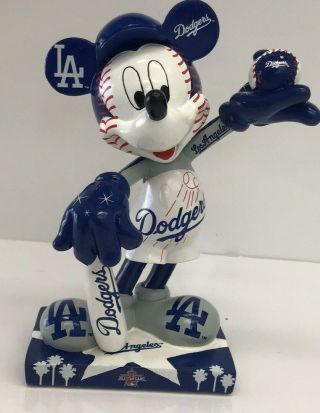 Mickey Mouse All Star Game Figurine Rare 2010 Los Angeles Dodgers