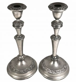Ianthe Silver Plated Candlestick Candle Holder Pair