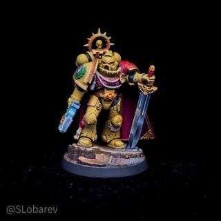Pro Painted Imperial Fists Space Marines Heroes Brother Captain Thassarius Rare