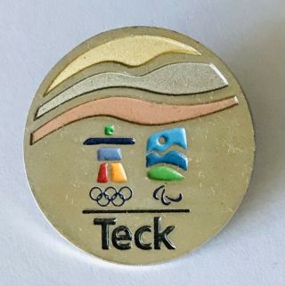 Teck Winter Olympic Games Sponsor Pin Badge Vancouver Rare Vintage (g1)