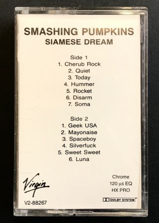 Smashing Pumpkins Siamese Dream Ultra Rare 1993 Advance Cassette Promo